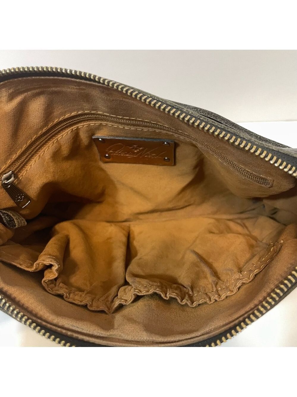 Patricia Nash Nazaire Equestrian Black Leather Bag Heritage Horseshoe EUC - Picture 15 of 16